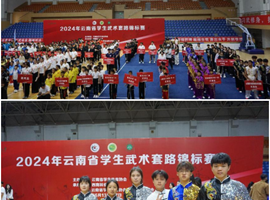 我校首次参加云南省学生武术套路锦标赛，成绩喜人